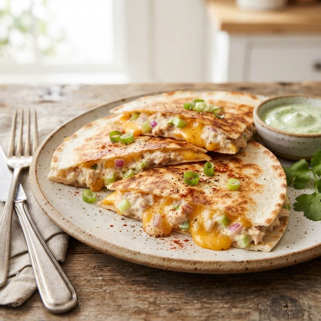 Tuna Melt Quesadillas