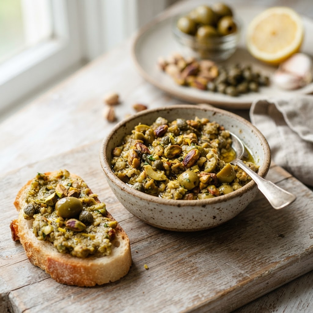 Green Olive Pistachio Tapenade