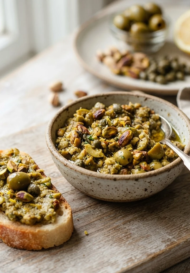 Green Olive Pistachio Tapenade