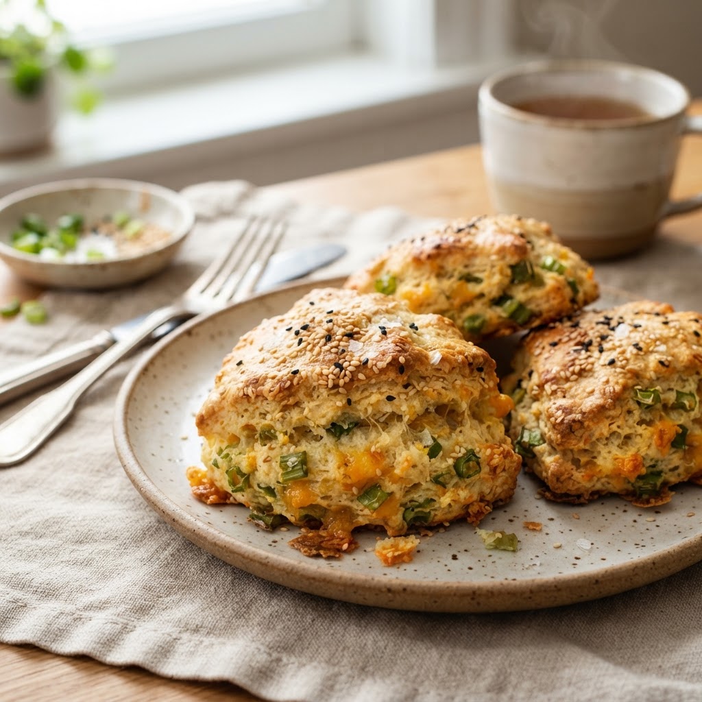 Scallion Sesame Breakfast Scones