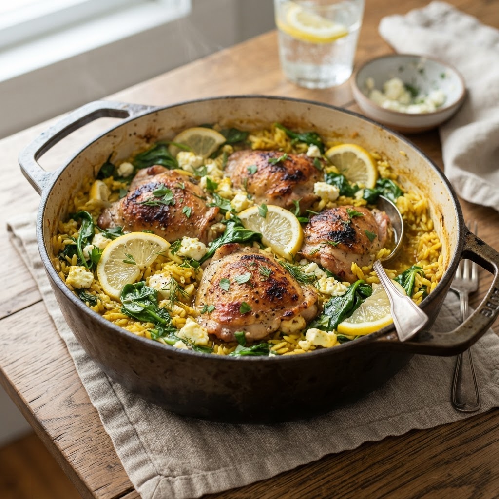 One-Pot Greek Lemon Chicken Rice