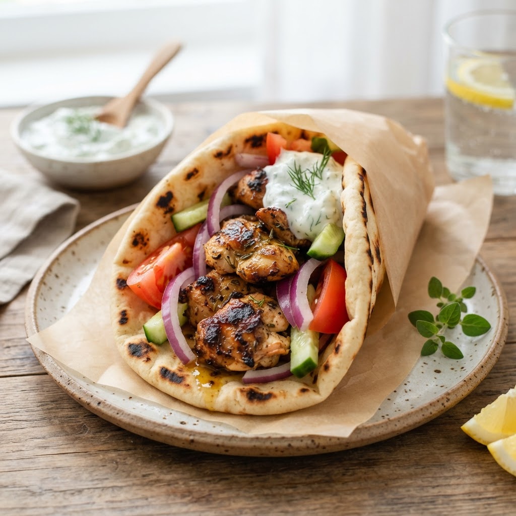 Greek Chicken Gyros