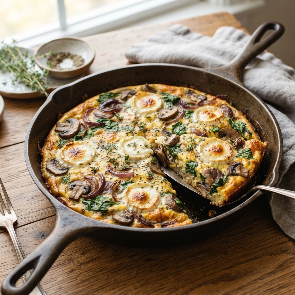 Spinach Mushroom Frittata