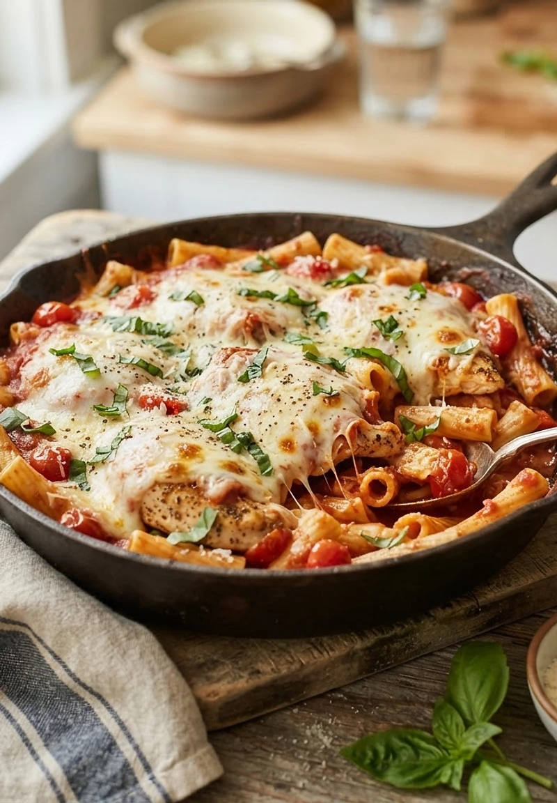 One Pot Chicken Parmesan Pasta