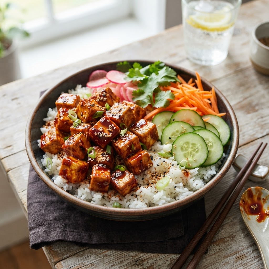 Gochujang Tofu Rice Bowls