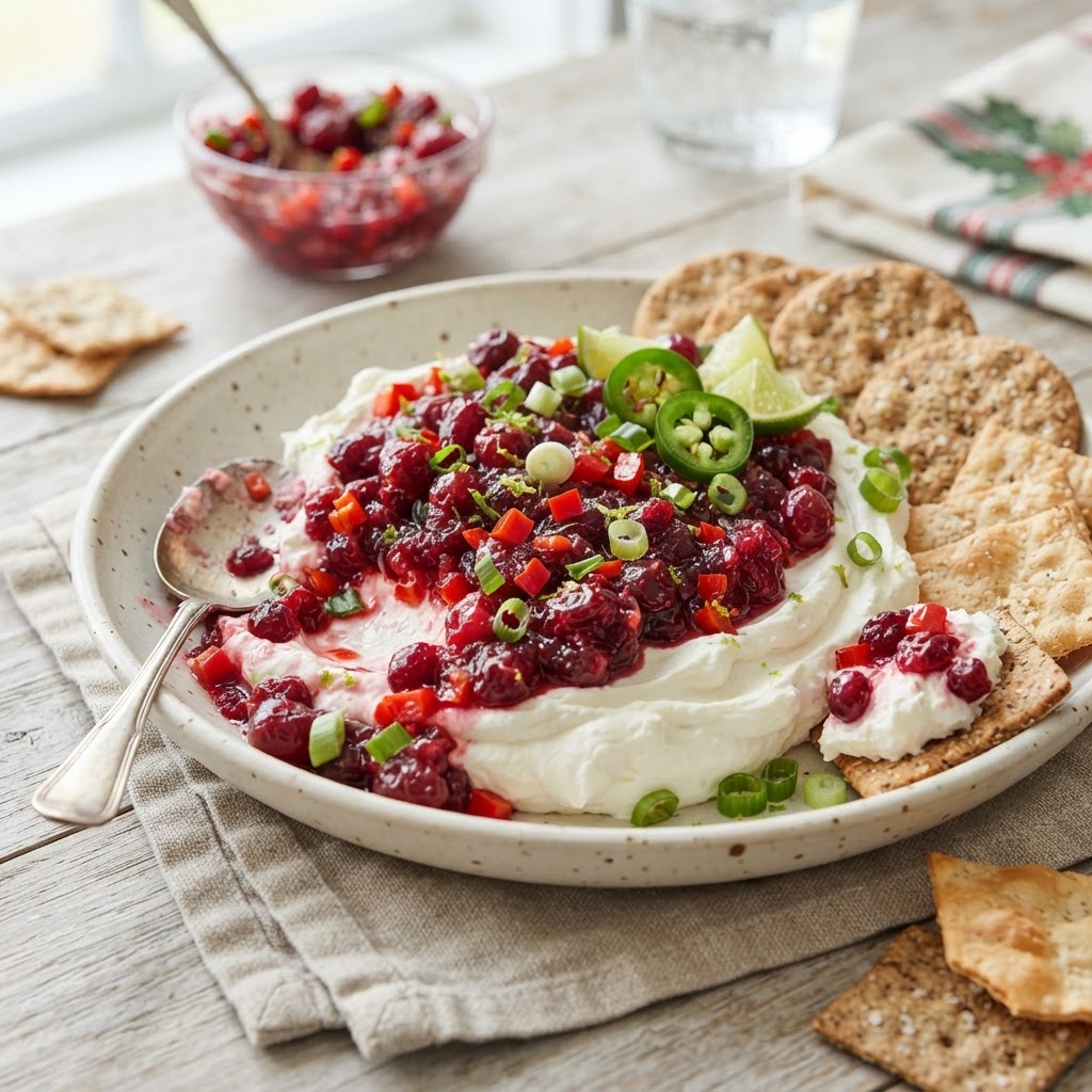 Cranberry Jalapeño Cream Cheese Dip