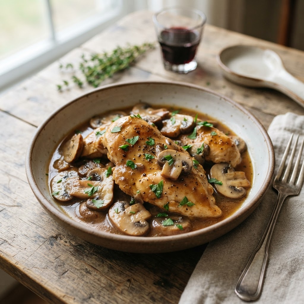 Slow Cooker Chicken Marsala