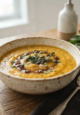 Roasted Butternut Squash and Sage Soup