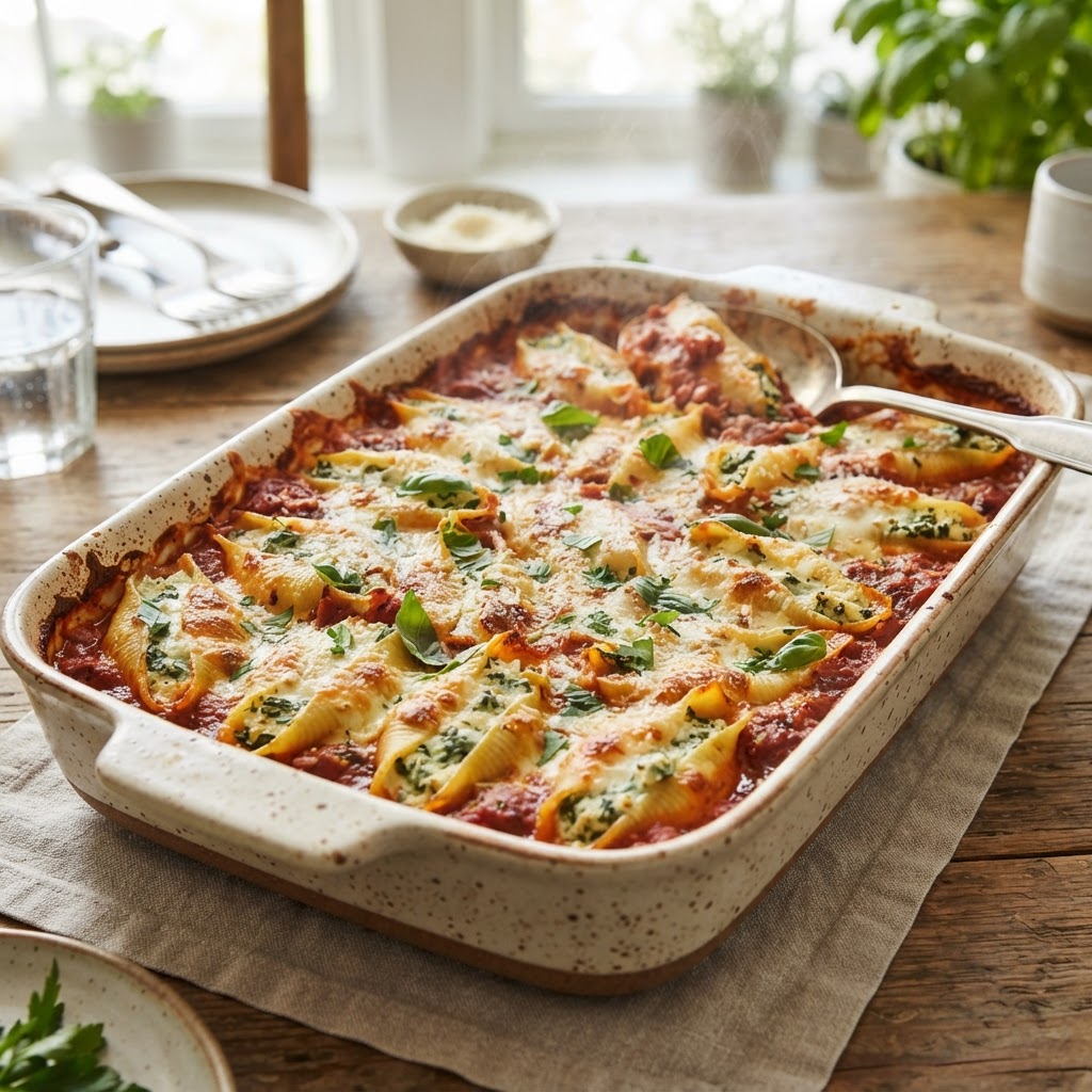 Spinach Ricotta Stuffed Shells