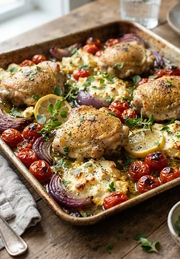 Sheet Pan Lemon Feta Chicken
