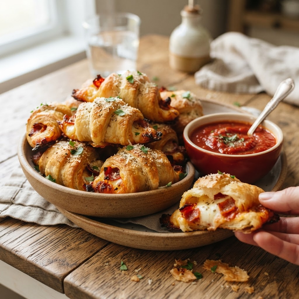 Pepperoni Pizza Crescent Bites
