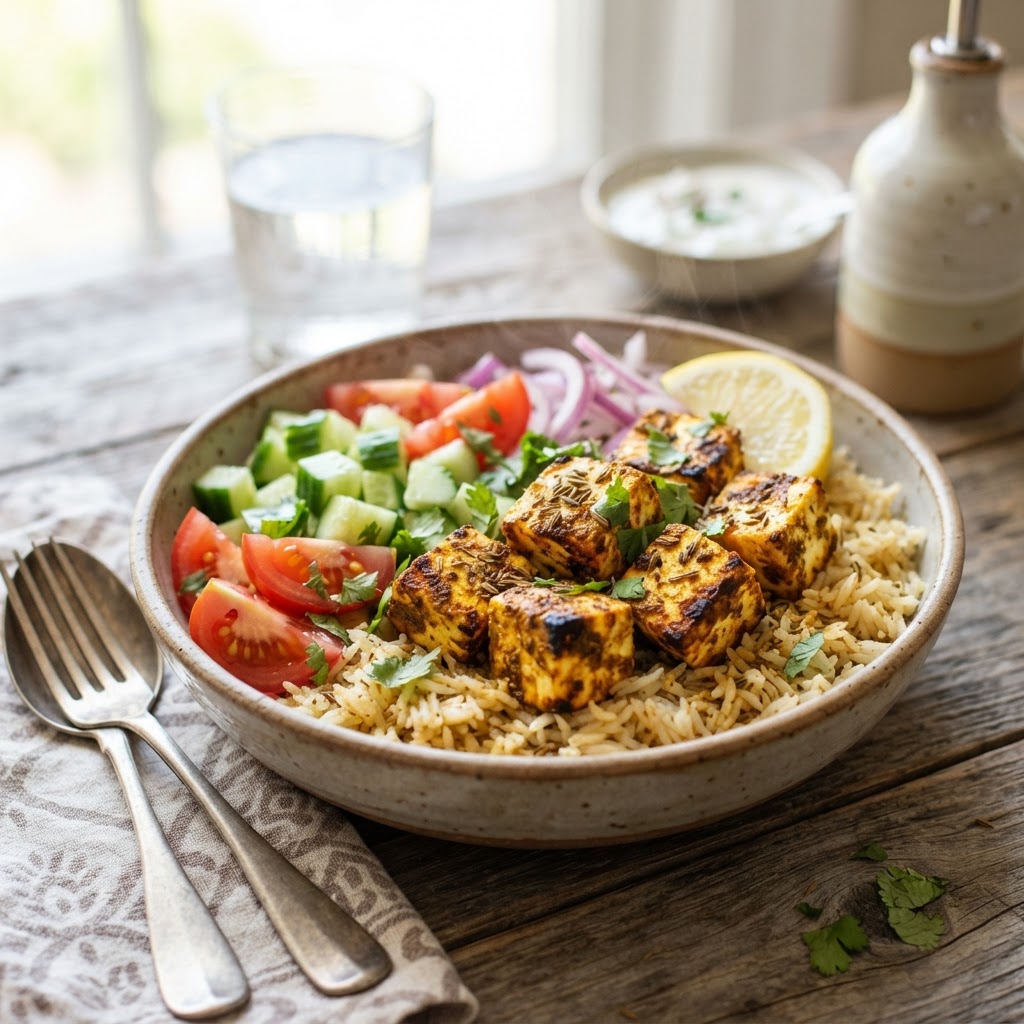 Paneer Tikka Rice Bowls