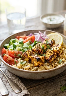 Paneer Tikka Rice Bowls