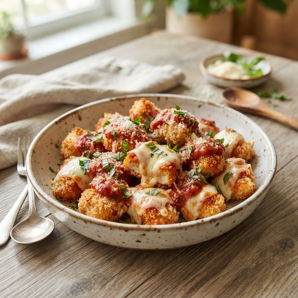 Air Fryer Chicken Parmesan Bites