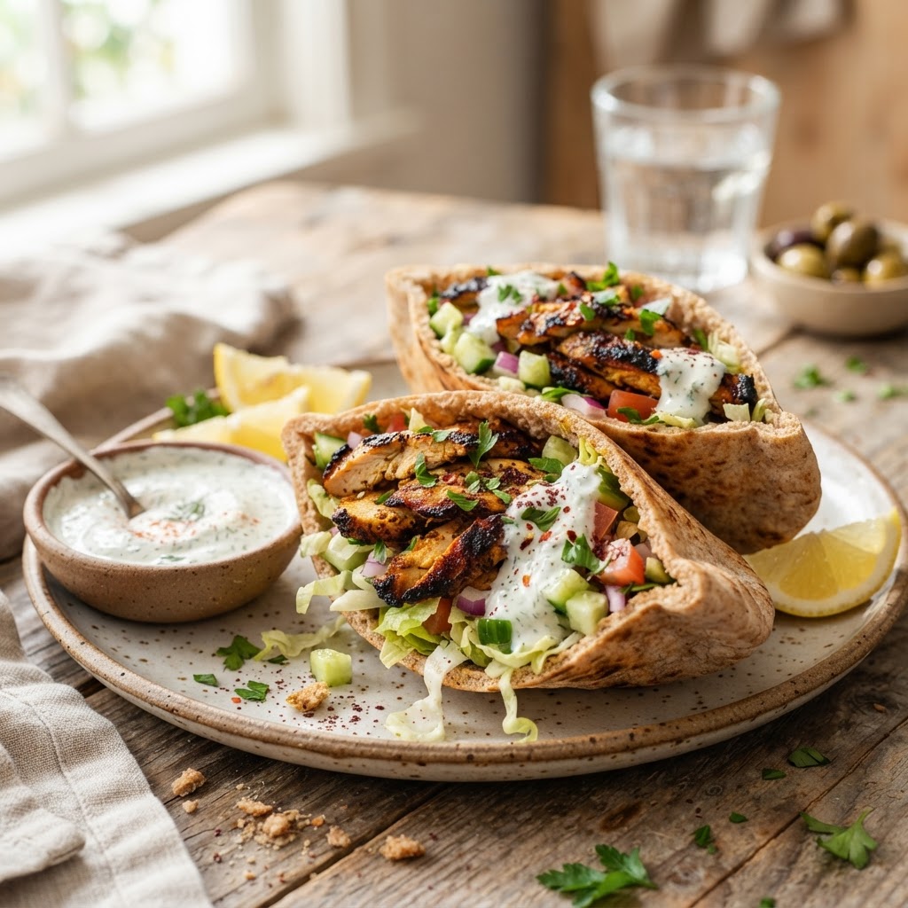 Chicken Shawarma Pita Pockets