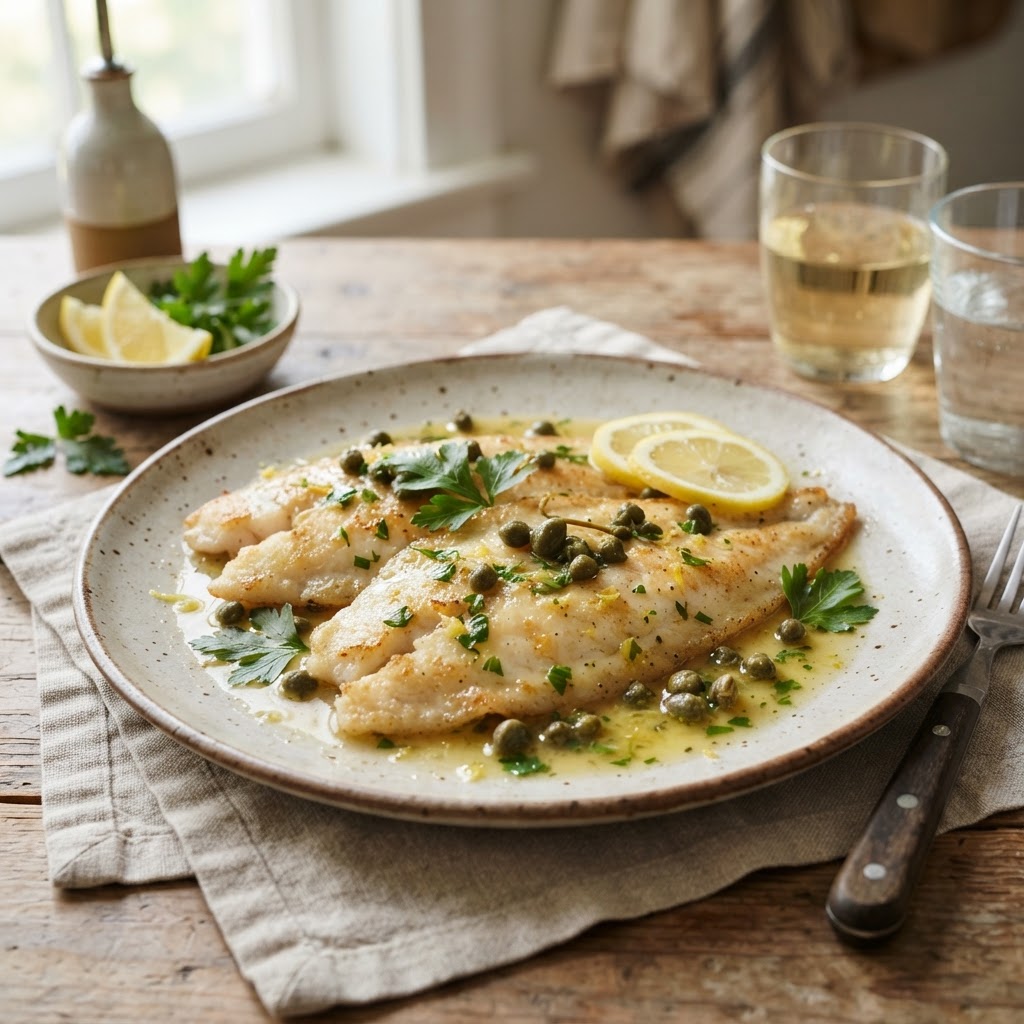 Flounder Piccata