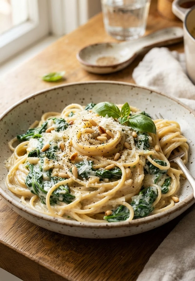 Creamy Roasted Garlic Spaghetti