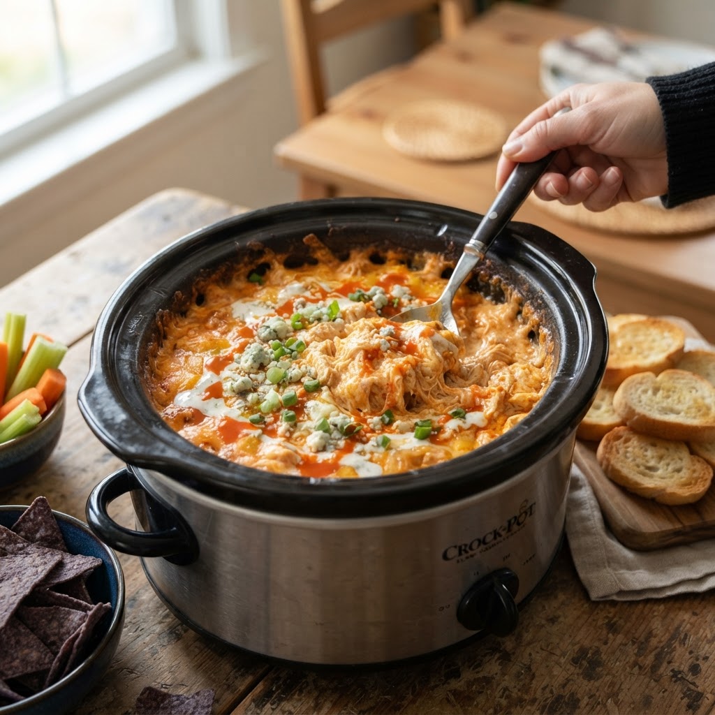 Slow Cooker Buffalo Chicken Dip