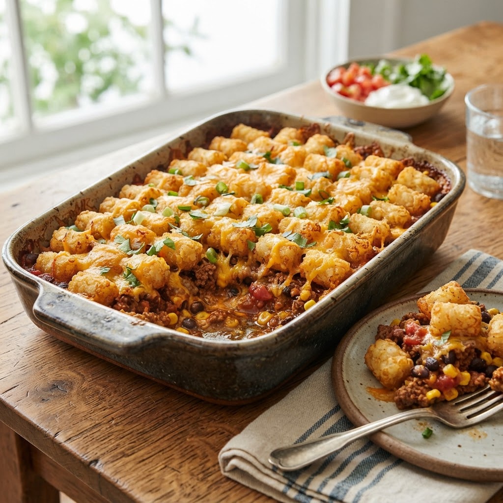 Tater Tot Taco Casserole
