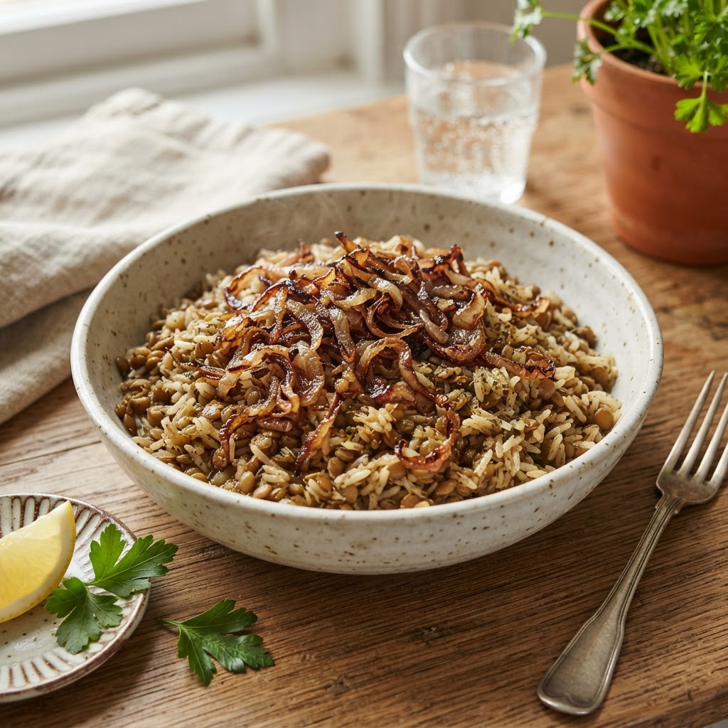Mujadara (Lentils and Rice)