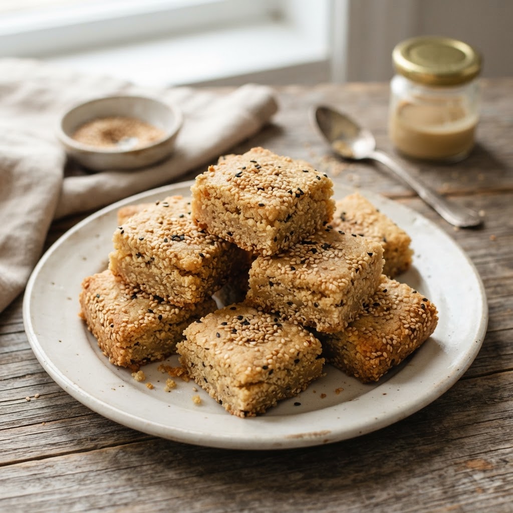 Chickpea Sesame Shortbread