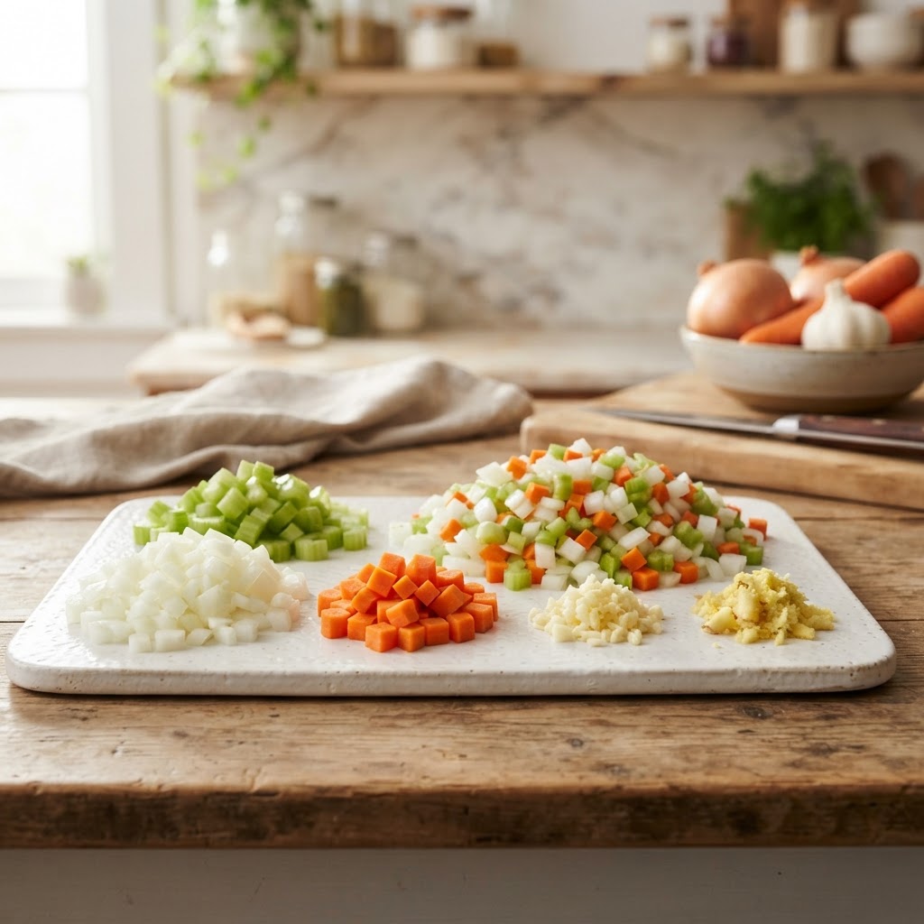 Freezing Aromatics: Onions, Celery, Carrots, Garlic, Ginger, and Mirepoix