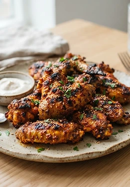 Spicy Harissa Grilled Chicken Wings