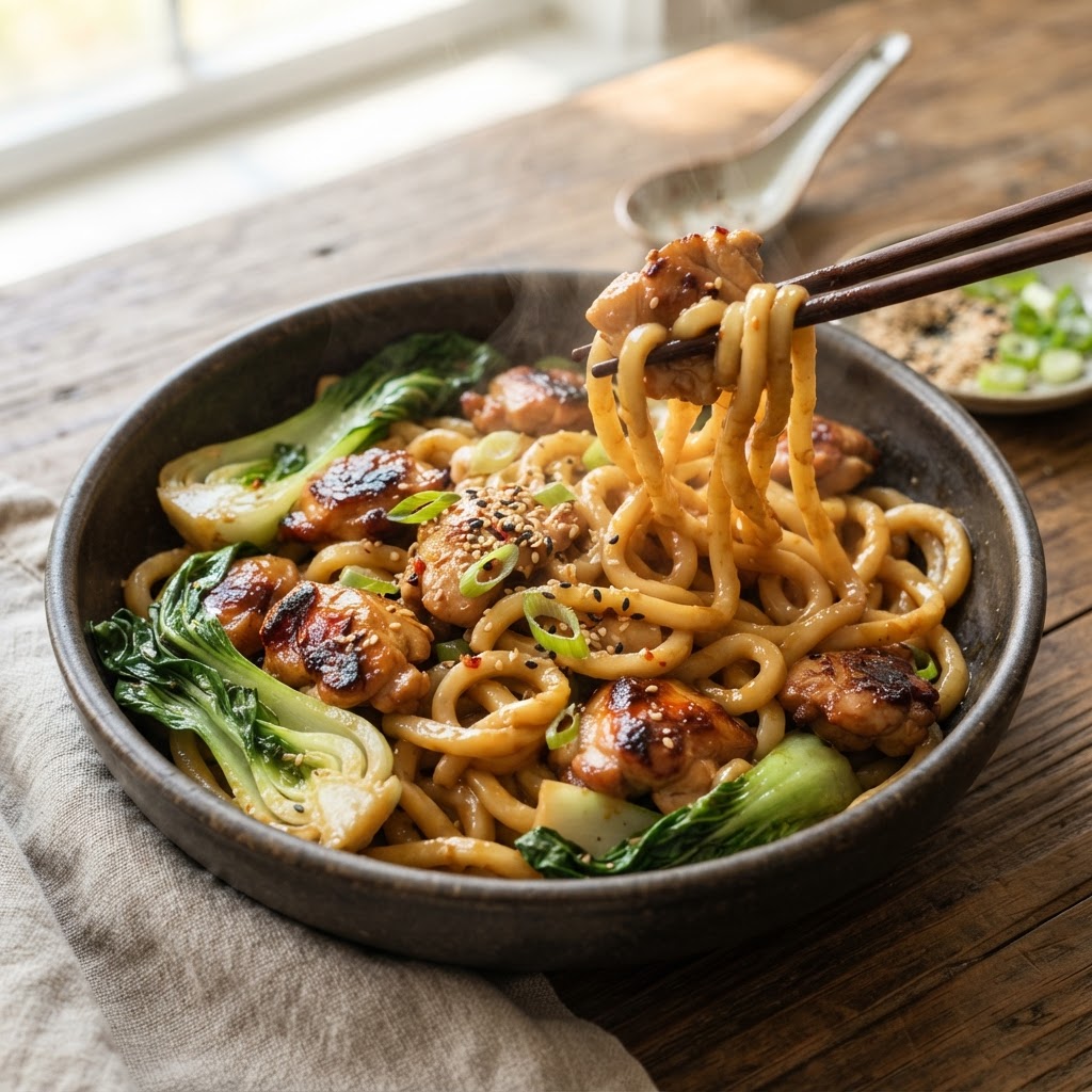 Miso Sesame Chicken Udon