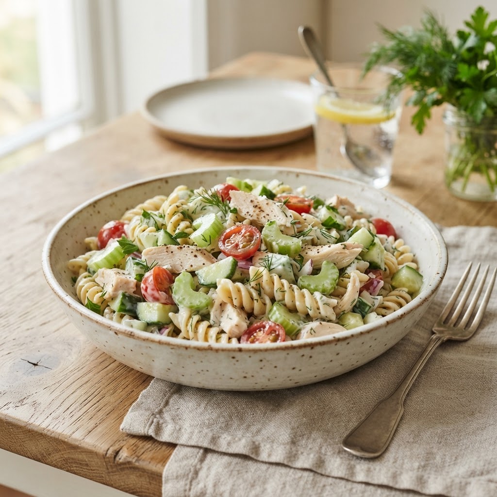 High-Protein Chicken Pasta Salad