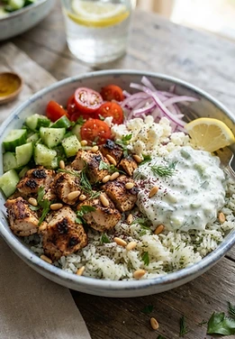 Tzatziki Chicken Rice Bowls