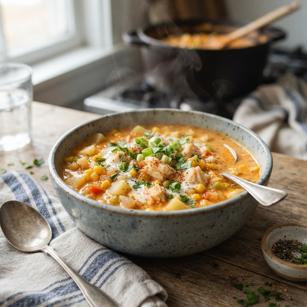 Cajun Crab Corn Chowder