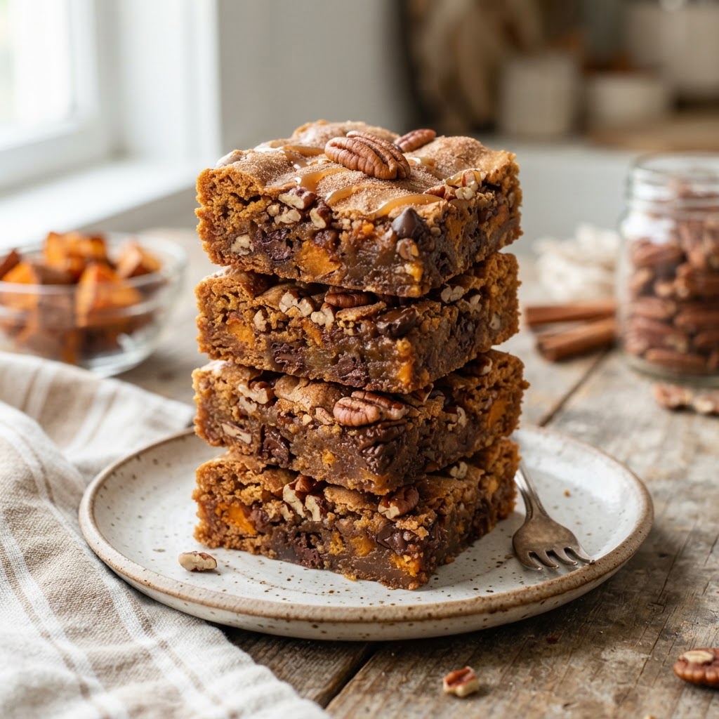 Brown Butter Sweet Potato Blondies
