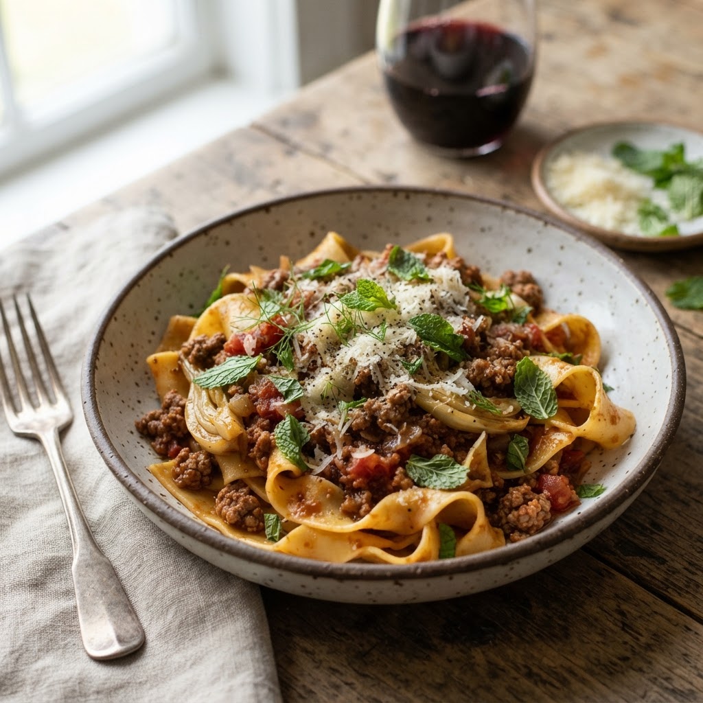 Lamb Bolognese with Fennel and Mint