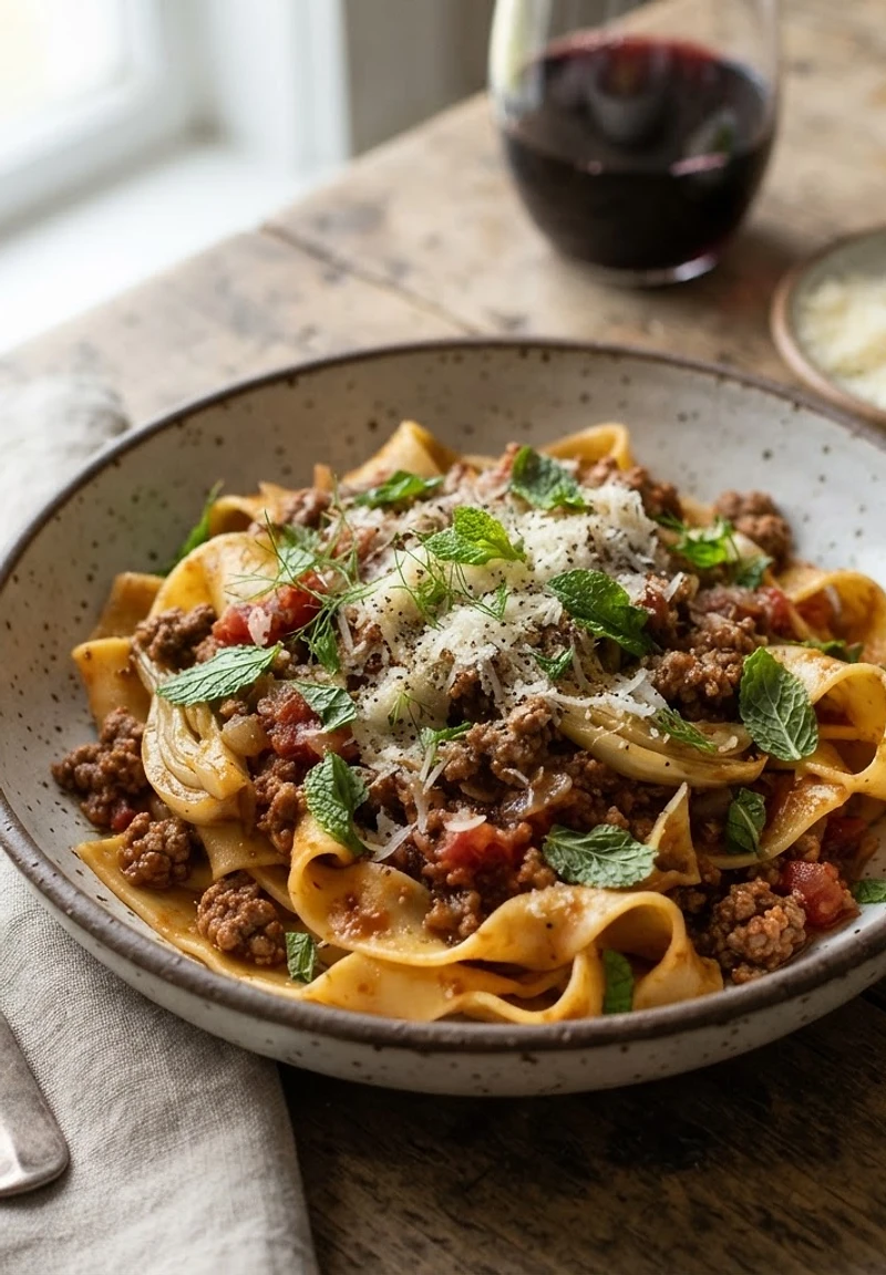 Lamb Bolognese with Fennel and Mint