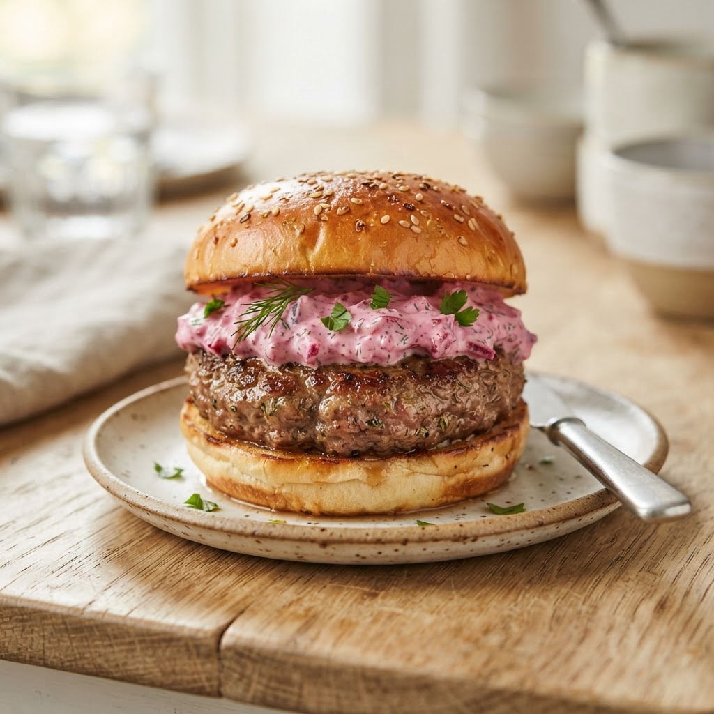 Russian-Style Beef Burger