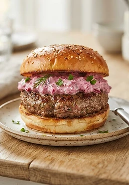 Russian-Style Beef Burger