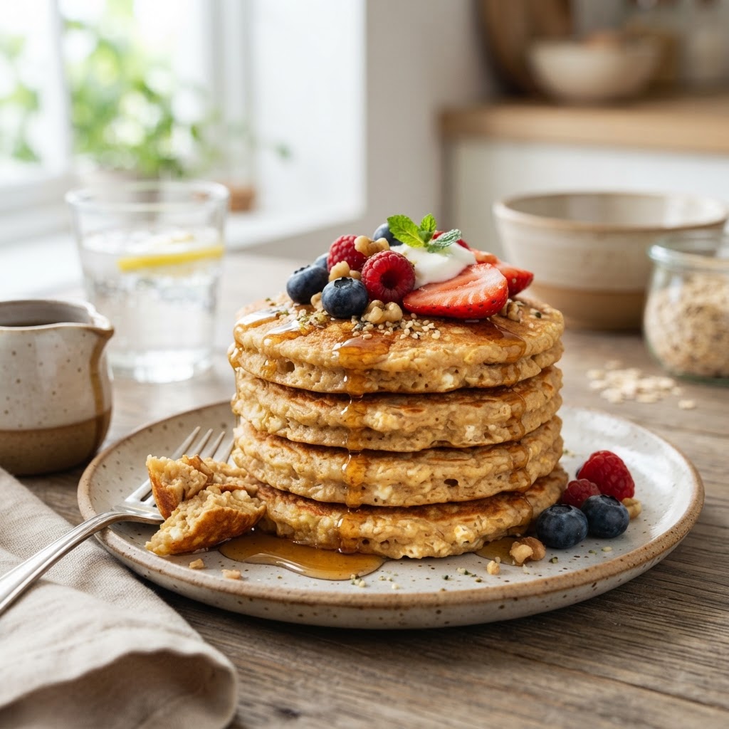 Cottage Cheese Protein Pancakes