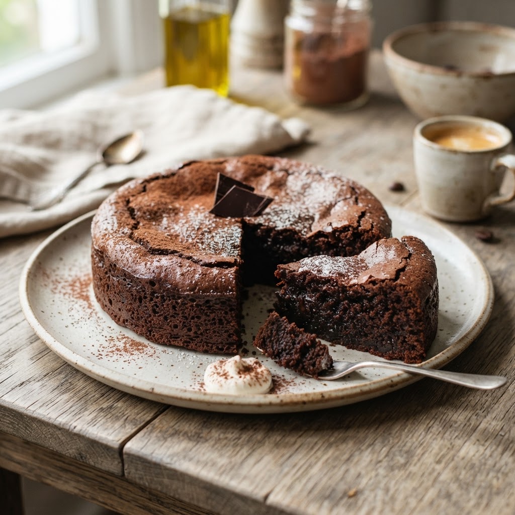 Olive Oil Chocolate Cake with Espresso