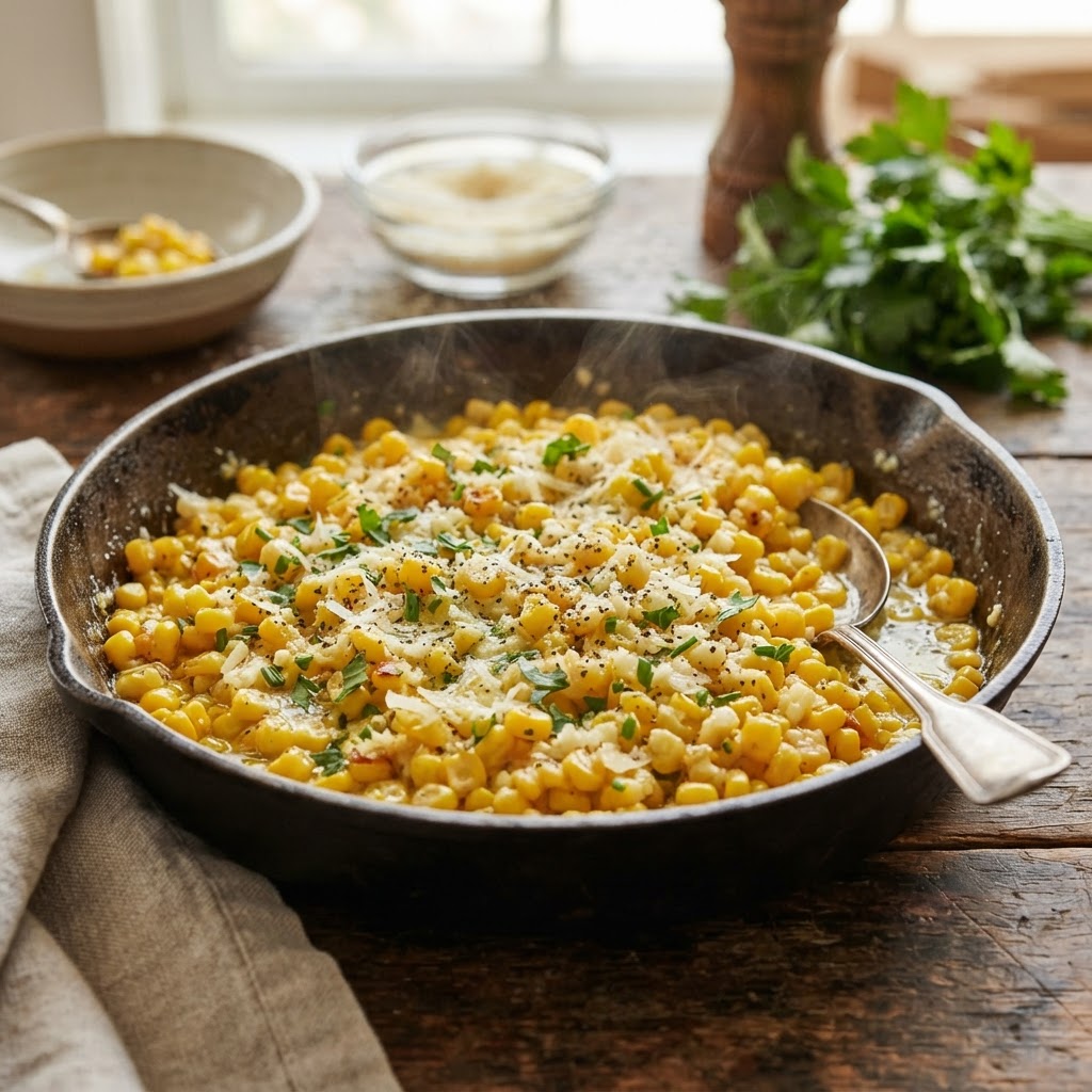 Garlic Butter Parmesan Corn
