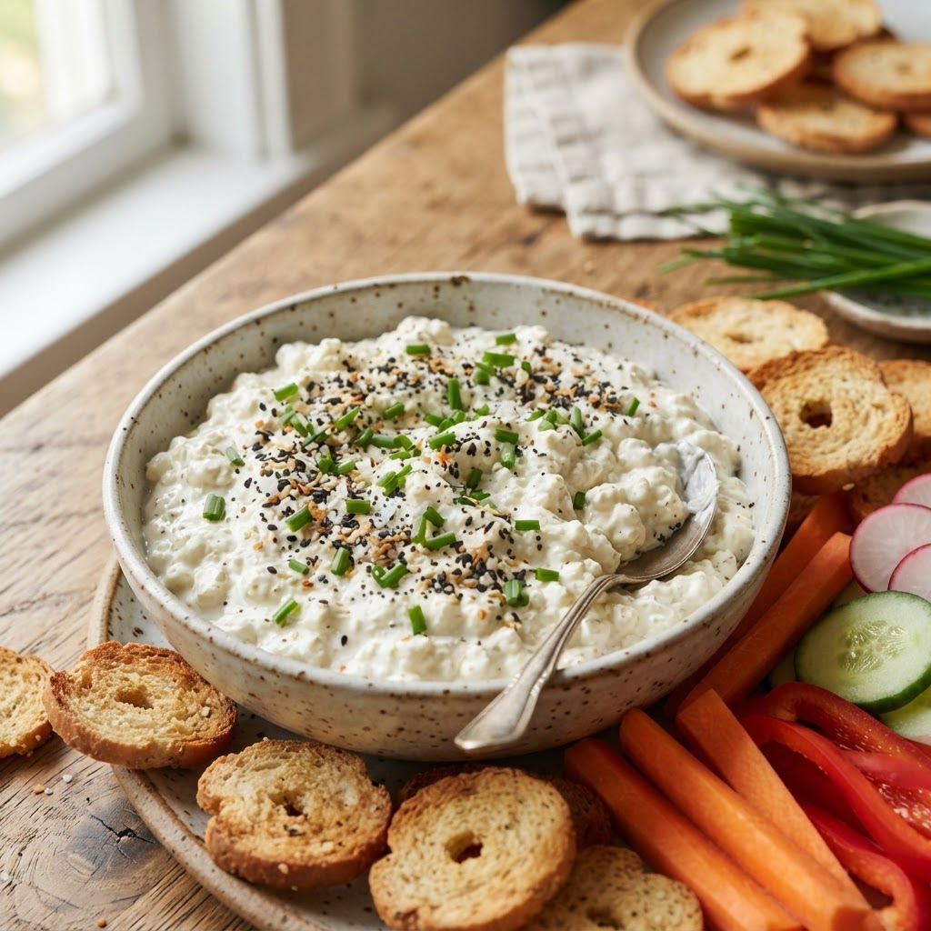 Cottage Cheese Everything Bagel Dip