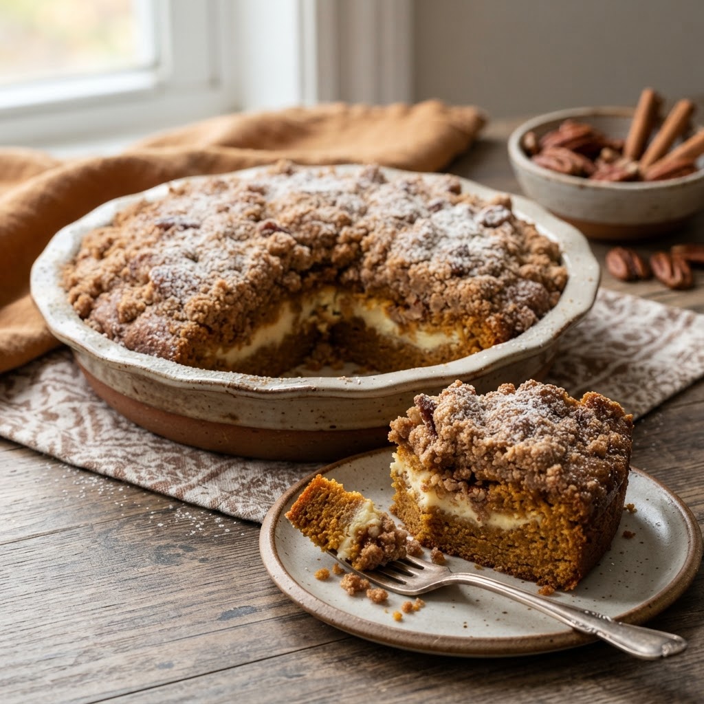 Pumpkin Cream Cheese Coffee Cake