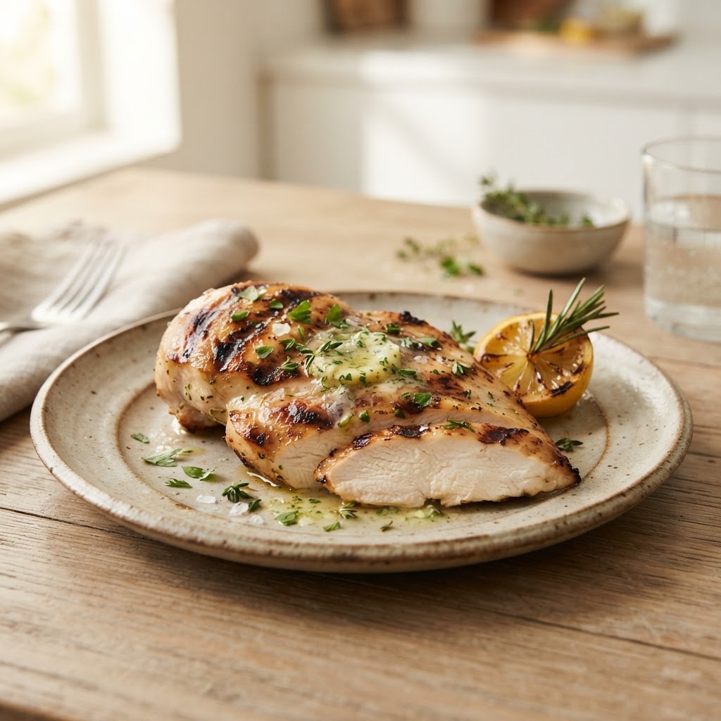 Lemon Herb Brined Grilled Chicken