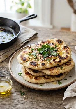 Skillet Garlic Herb Flatbread