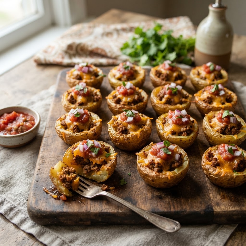 Crispy Taco Potato Cups