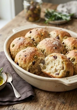 Olive Rosemary Dinner Rolls