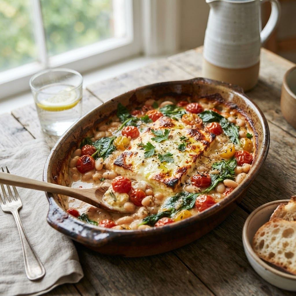 Baked Feta White Beans