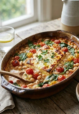 Baked Feta White Beans
