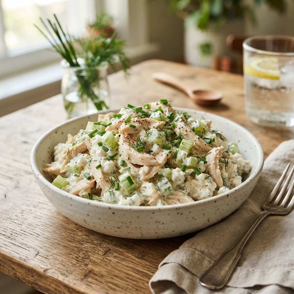 Cottage Cheese Ranch Chicken Salad