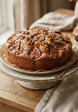 Fig Walnut Honey Cake