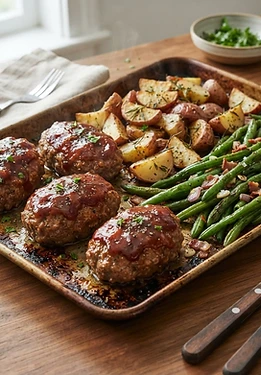 Sheet Pan Cowboy Meatloaf